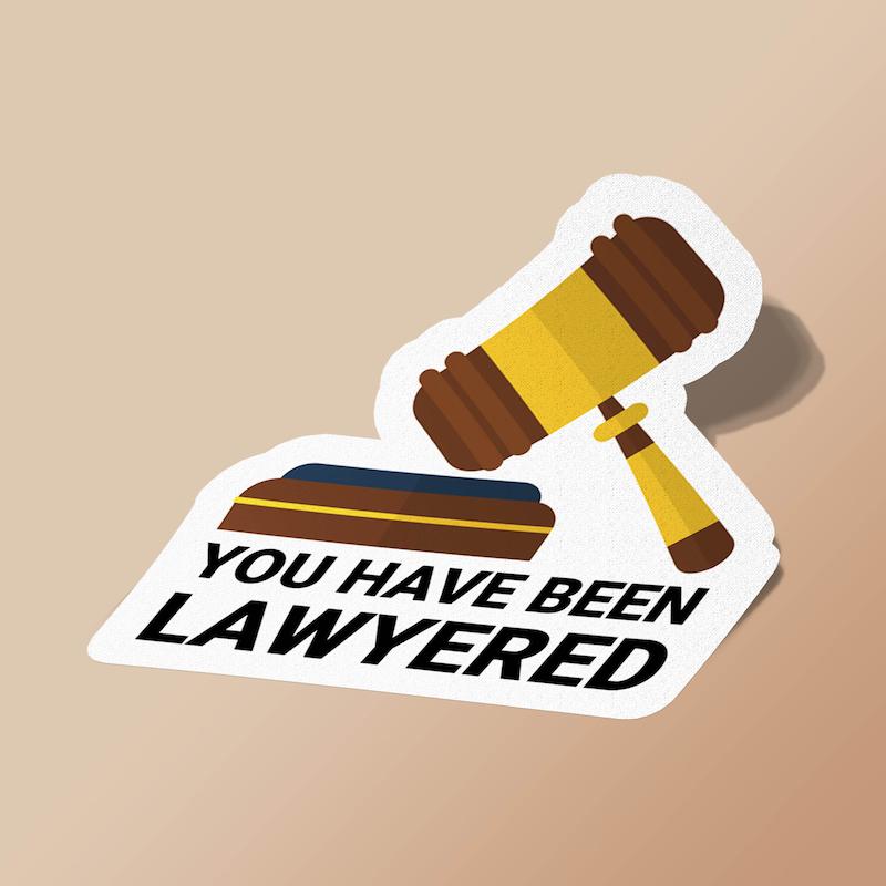 استیکر گیکتوری استیکر youhavebeenlawyered
