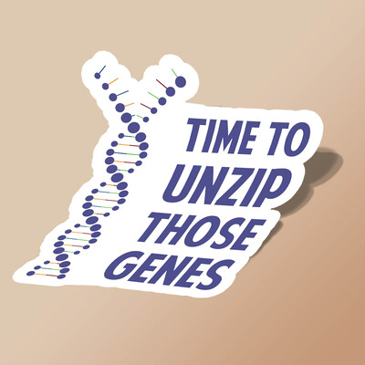 استیکر Time To Unzip Those Genetic Genes