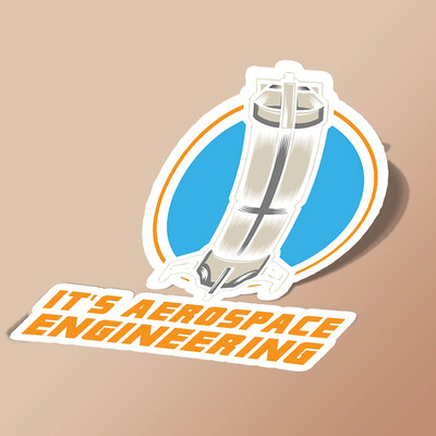 استیکر Rocket Science Aerospace Engineering - Funny Aviation Quotes Gift