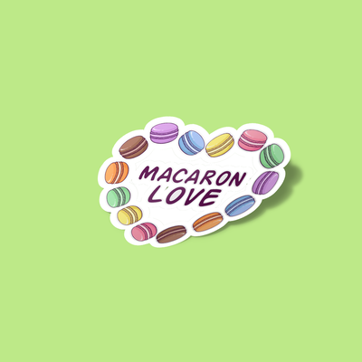 استیکر Macaroon love pattern