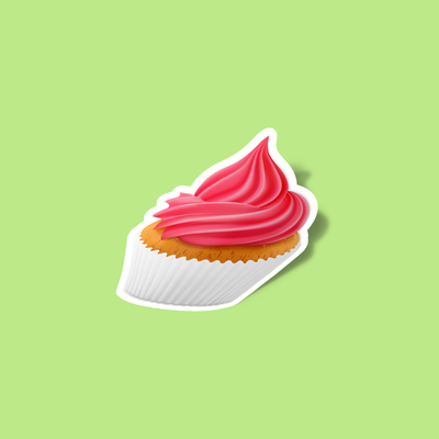 استیکر Red Cupcake