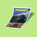 استیکر Hawaii Vintage Travel Poster Restored Sticker