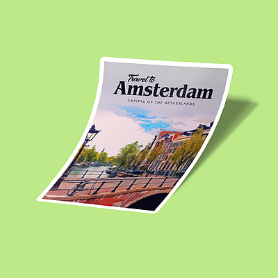 استیکر Visit Amsterdam Sticker