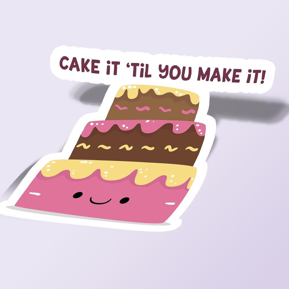 خرید و قیمت استیکر cake it till you make it ترب