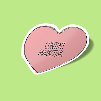 استیکر I Love Content Marketing Sticker