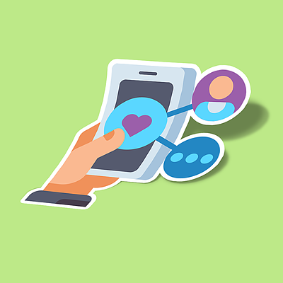 استیکر social media 4
