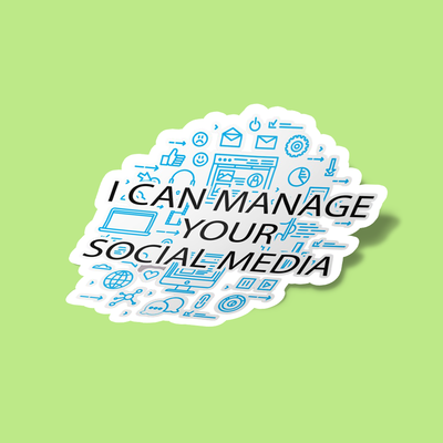 استیکر Social Media Manager - I can manager your social media Sticker