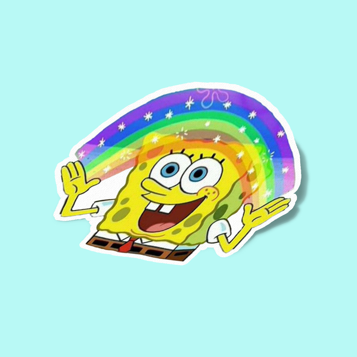 استیکر spongebob rainbow