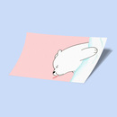استیکر Cute Card 3-Ice Bear Shows Tongue
