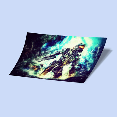 استیکر game poster-Halo Master Chief