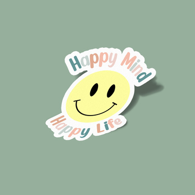استیکر Happy Mind Happy Life