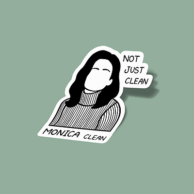 استیکر Monica clean