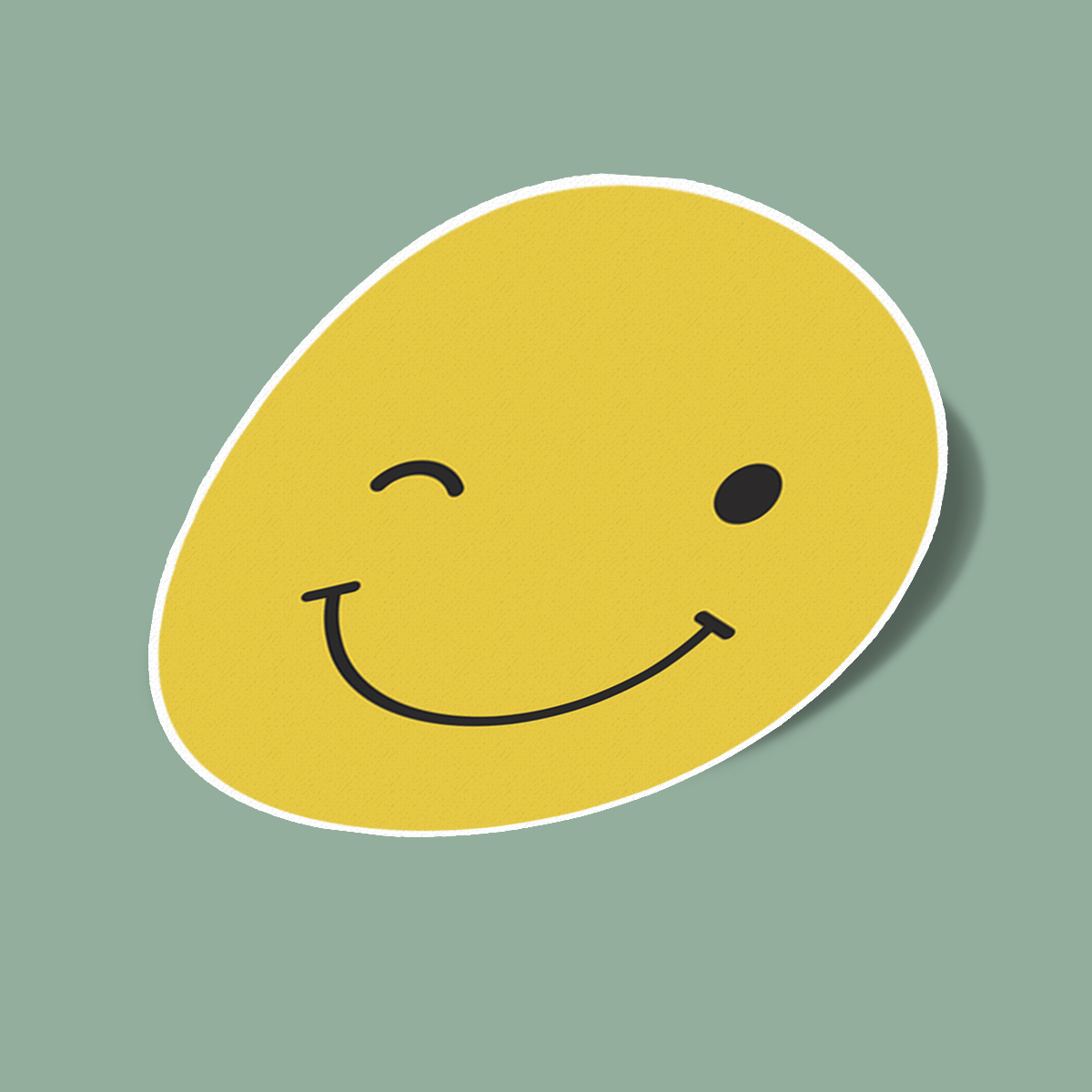 استیکر winking emoji