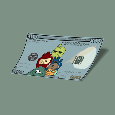 کارت استیکر Dollar