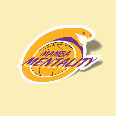 استیکر Mamba Mentality Colored in Lakers