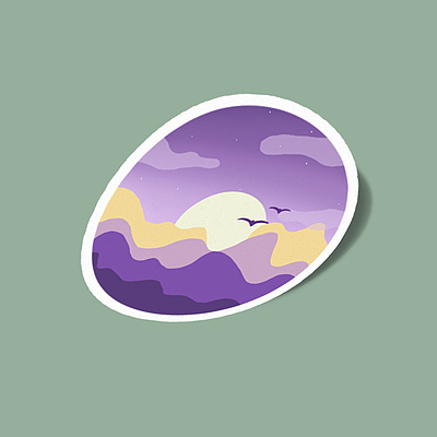 استیکر Purple World