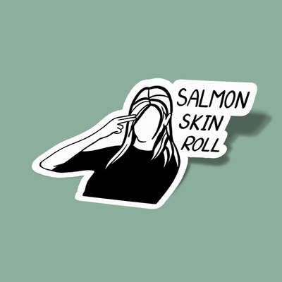 استیکر salmon skin roll