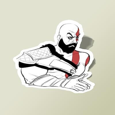 استیکر GOD OF WAR sketch
