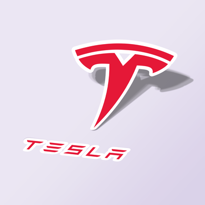 استیکر Tesla-logo