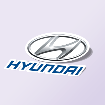 استیکر Hyundai-logo-silver