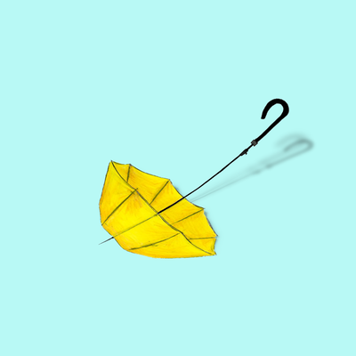 استیکر The Yellow Umbrella