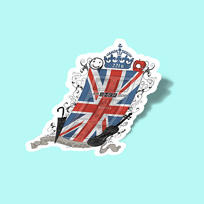 استیکر 221b baker street- I am sherlock