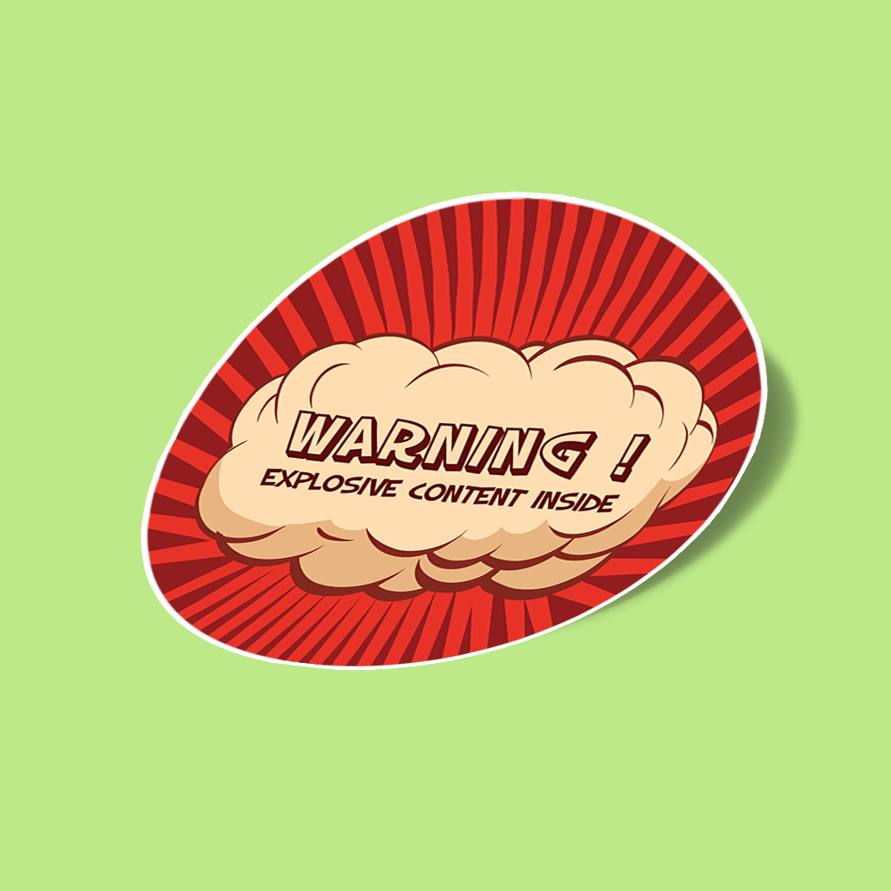 خرید و قیمت استیکر warning-explosive-content-inside | ترب
