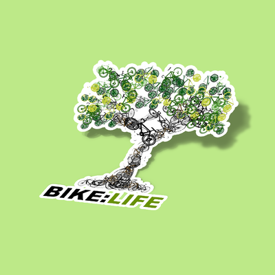 استیکر BIKE,LIFE tree