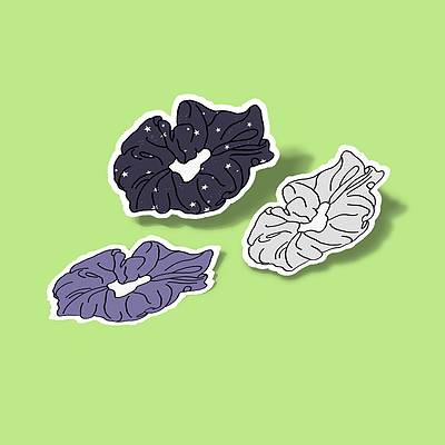 استیکر Scrunchie Purple Pack