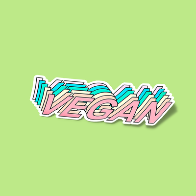 استیکر Vegan &amp; proud