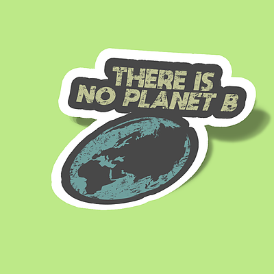 استیکر there is no planet B