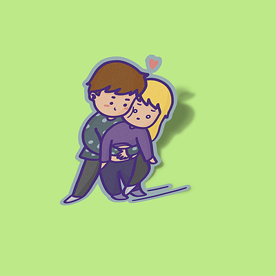 استیکر Love your squishy tummy