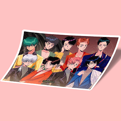 استیکر EXO Anime Kpop Obsession OT9