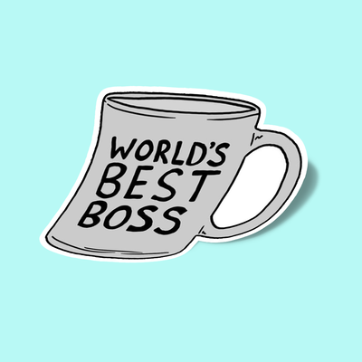 استیکر worlds-best-boss-mug-office