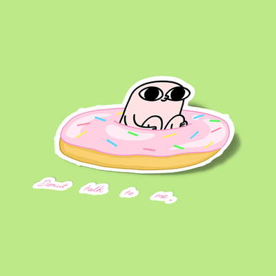 استیکر cute ketnipz in donut