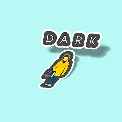 استیکر Dark Yellow Raincoat with the box